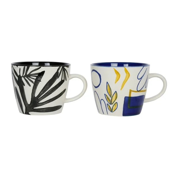 SEMA DESIGN Lot De 2 Tasses à Thé En Grès Bleu Et Blanc – Arty Folk nouvelle saison 1