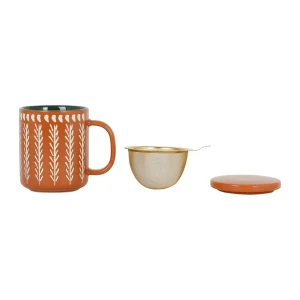 luxe soldes SEMA DESIGN Tisaniere En Grès Avec Filtre Terracotta – Romance Vegetal 9