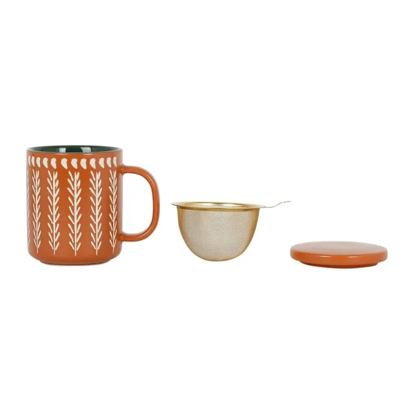 luxe soldes SEMA DESIGN Tisaniere En Grès Avec Filtre Terracotta – Romance Vegetal 4