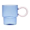 Meilleur Prix Garanti SEMA DESIGN Tasse à Thé En Verre Bleu Et Rose 33cl – Belle Vie 10