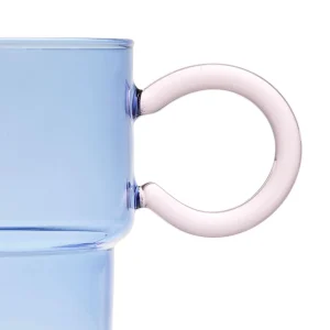 Meilleur Prix Garanti SEMA DESIGN Tasse à Thé En Verre Bleu Et Rose 33cl – Belle Vie 9