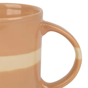 en ligne SEMA DESIGN Mugs X3 Terracotta, émeraude Et Corail 37.5cl En Porcelaine – Sweet Leaves 6