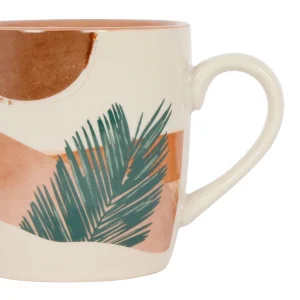 SEMA DESIGN Mugs X2 Terracotta Et Vert 30cl En Porcelaine – Sweet Leaves achat pas cher 6